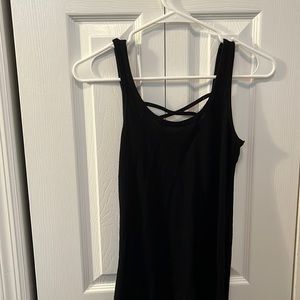 comfy black tank with crosses on chest